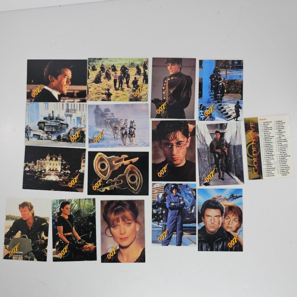 Vintage Graffiti James Bond 007 Goldeneye Trading Card Lot 15 Cards